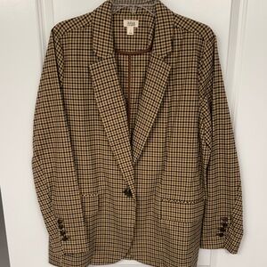 A.n.a. Checkered Brown & Tan Blazer